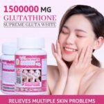 1 Supreme Gluta White 1500000 Mg V Shape Face Whitening Anti Aging 30 Softgel