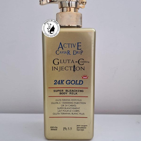 Body Lotion | Skincare store UK | UAE | USA | Canada | Active Caviar Drip Gluta C Injection 24k Gold Lotion Spf50