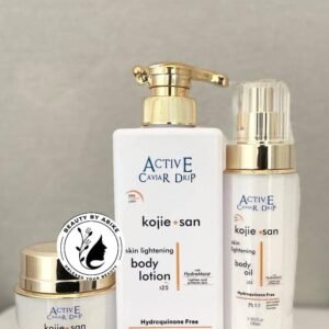 Active Caviar Drip Kojie San Skin Lightening Lotion, Serum and Face cream