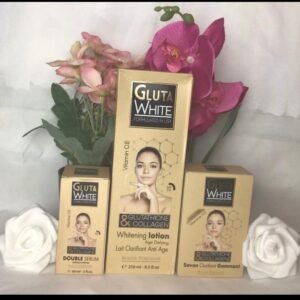 Gluta White Glutathione & Collagen Whitening Lotion, Serum and Soap