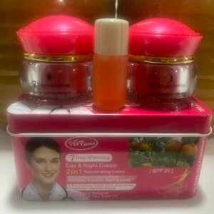 VeetGold 7 Days Whitening Day And Night 2 In 1 Rejuvenating Face Cream With Ginseng &Tea Tree Oil With Spf 20