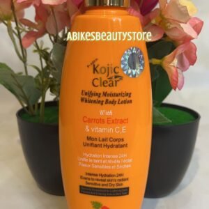 Kojic clear unifying hydrating moisturising body lotion with carrot extracts & vitamins C,E