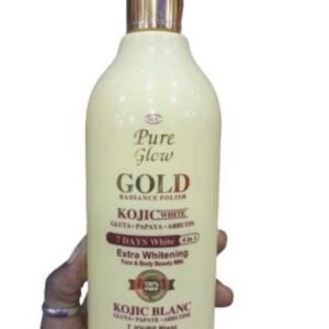 GCC Pure Glow GOLD RADIANCE POLISH KOJIC WHITE GLUTA • PAPAYA • ARBUTIN 7 DAYS White 4in1 Extra Whitening Face & Body Beauty Milk