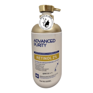 Advanced Purity Retinol 2% Lotion
Professionally Formulated | SPF 75 | Brightening + Anti-Aging Treatment
