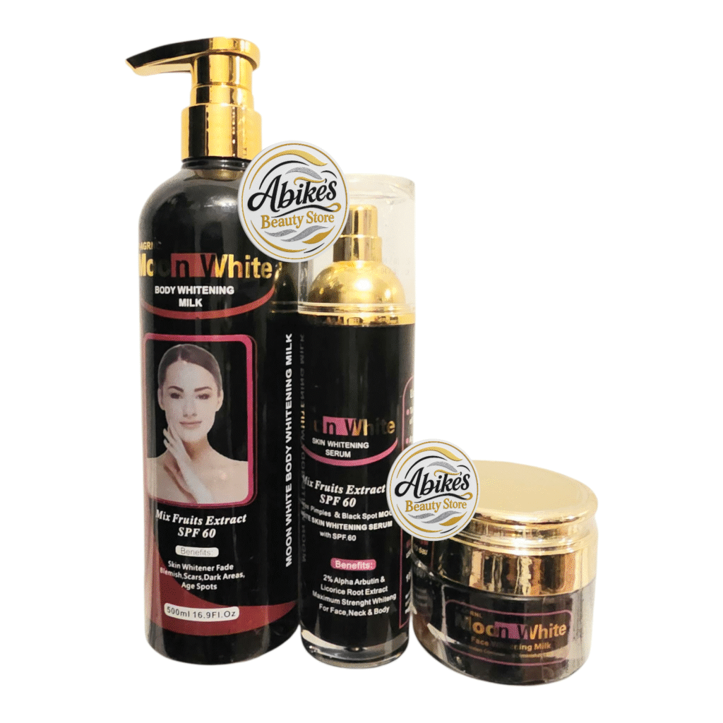 moon white whitening milk moon white serum with fruit extracts moon white face cream spf 60 brightening body milk for even skin tone