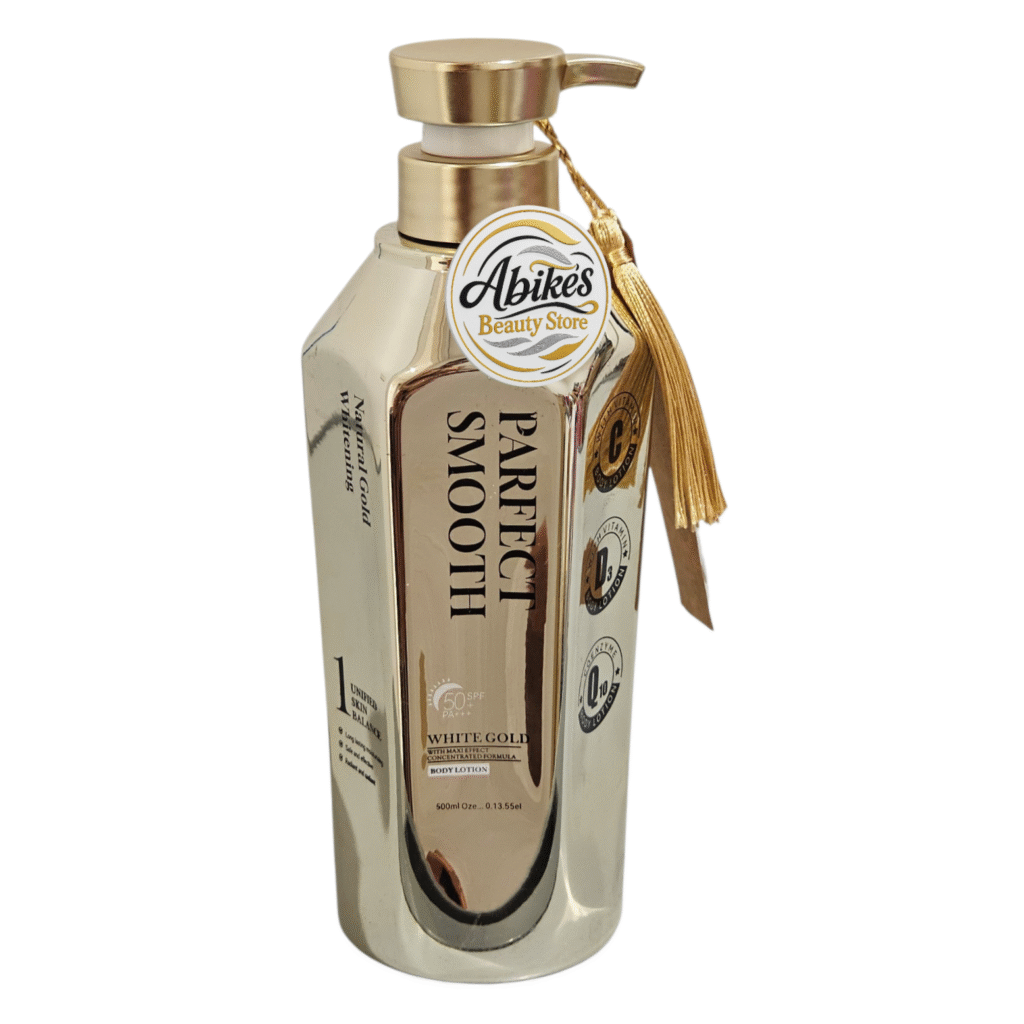 Parfect Smooth White Gold Lotion bottle AHA brightening body lotion Turmeric lotion for glowing skin