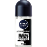 NIVEA MEN Black & White Invisible 72h Anti-Perspirant Roll-On Deodorant 50ml
