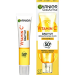 Garnier Vitamin C Daily UV, Invisible Brightening Fluid, SPF50+, Prevents & Corrects Damage, 40ml